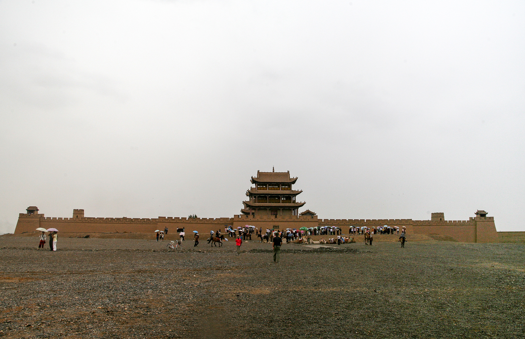 Jiayuguan Pass fort on the Gobi plain