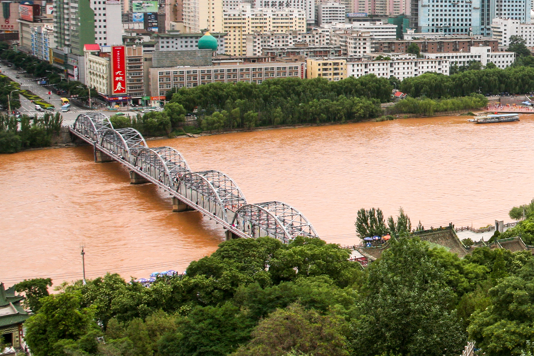 Zhongshan Bridge over the Yellow River in Lanzhou